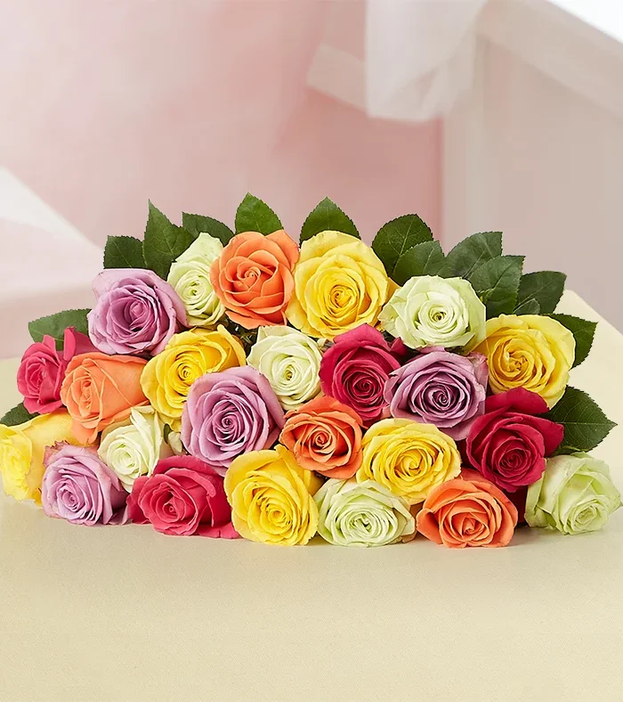 The Elegance of an Assorted Roses Bouquet