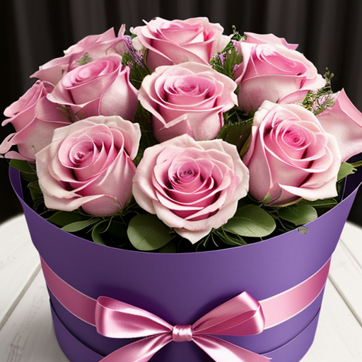 Valentine’s Day luxury lavender Roses bouqet