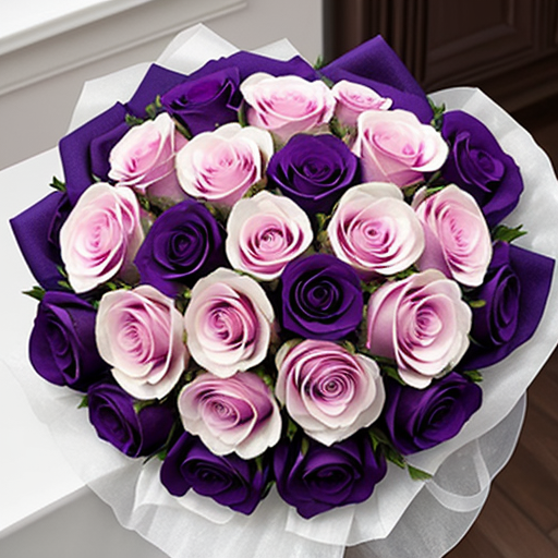Valentine’s Day luxury purple Roses bouqet