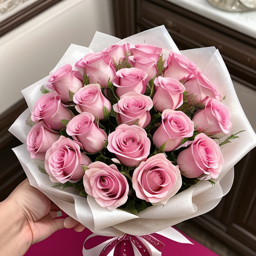 Valentine’s Day pink  Roses bouqet