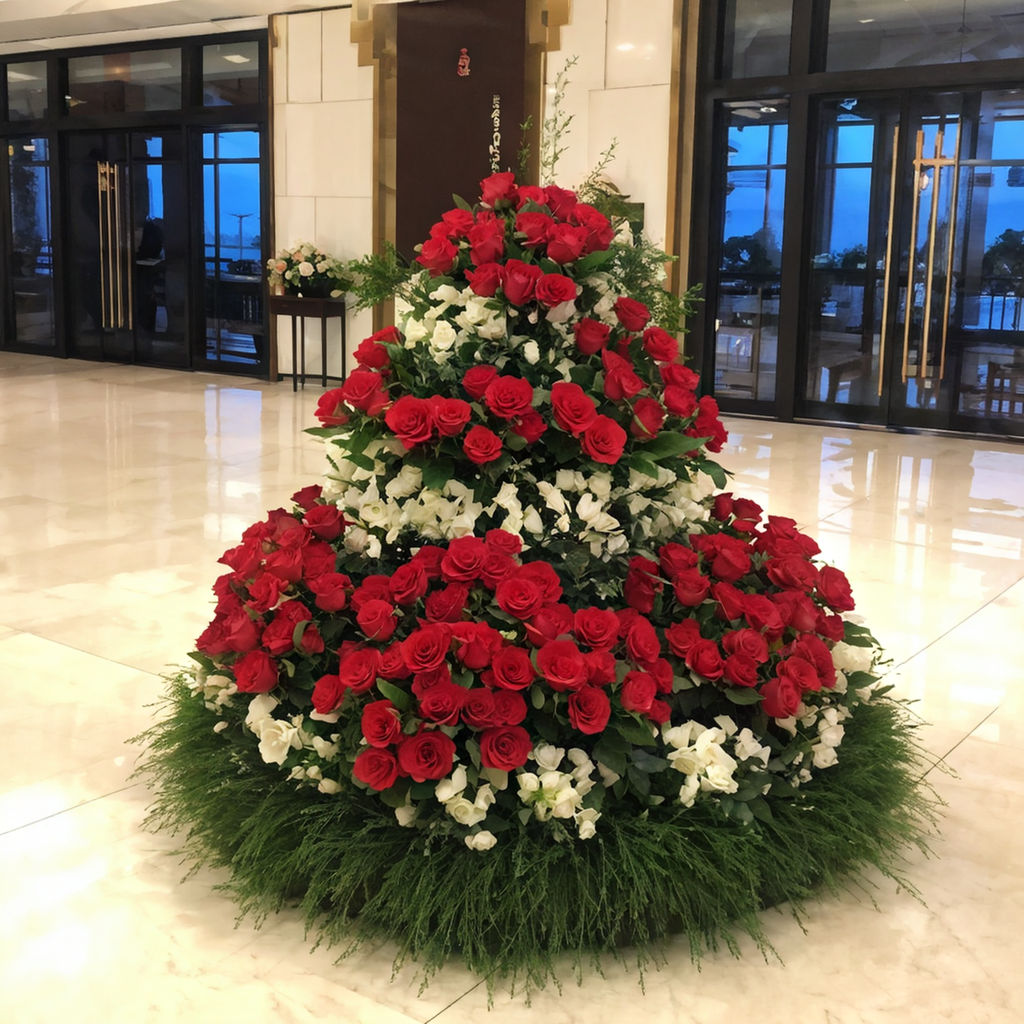 roses-arrangement-for-lobby