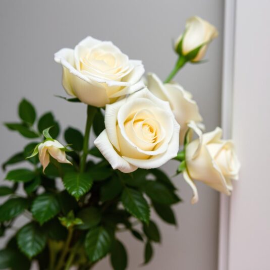 white roses