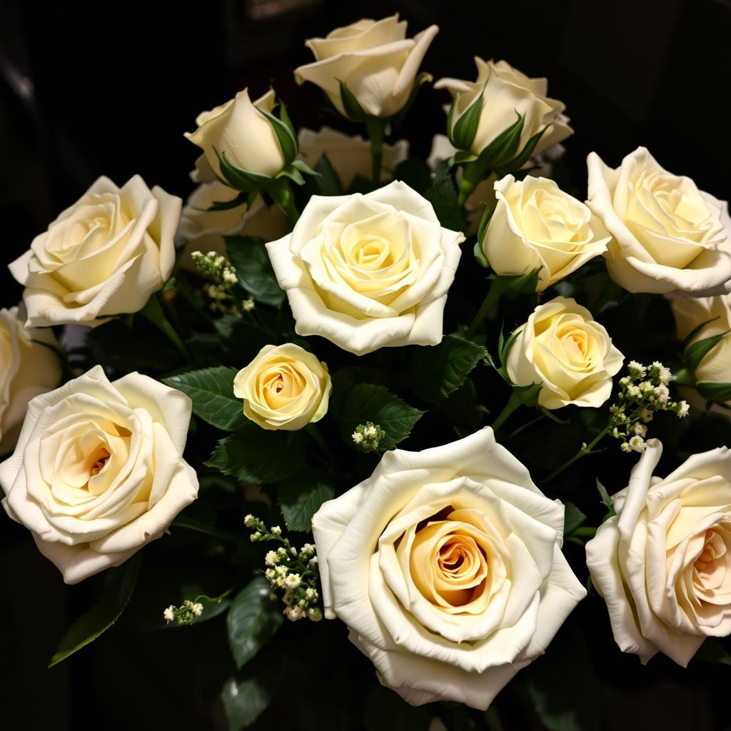 white roses