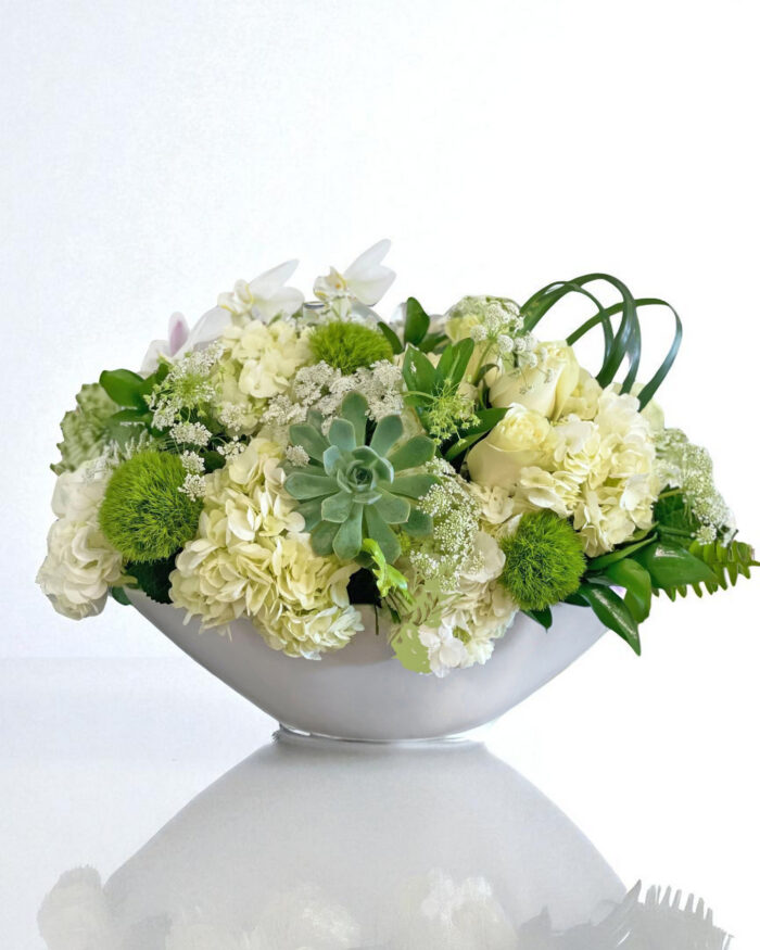 Elegant-Lovey-Centerpiece-White-Roses-and-Hydrangeas-boca