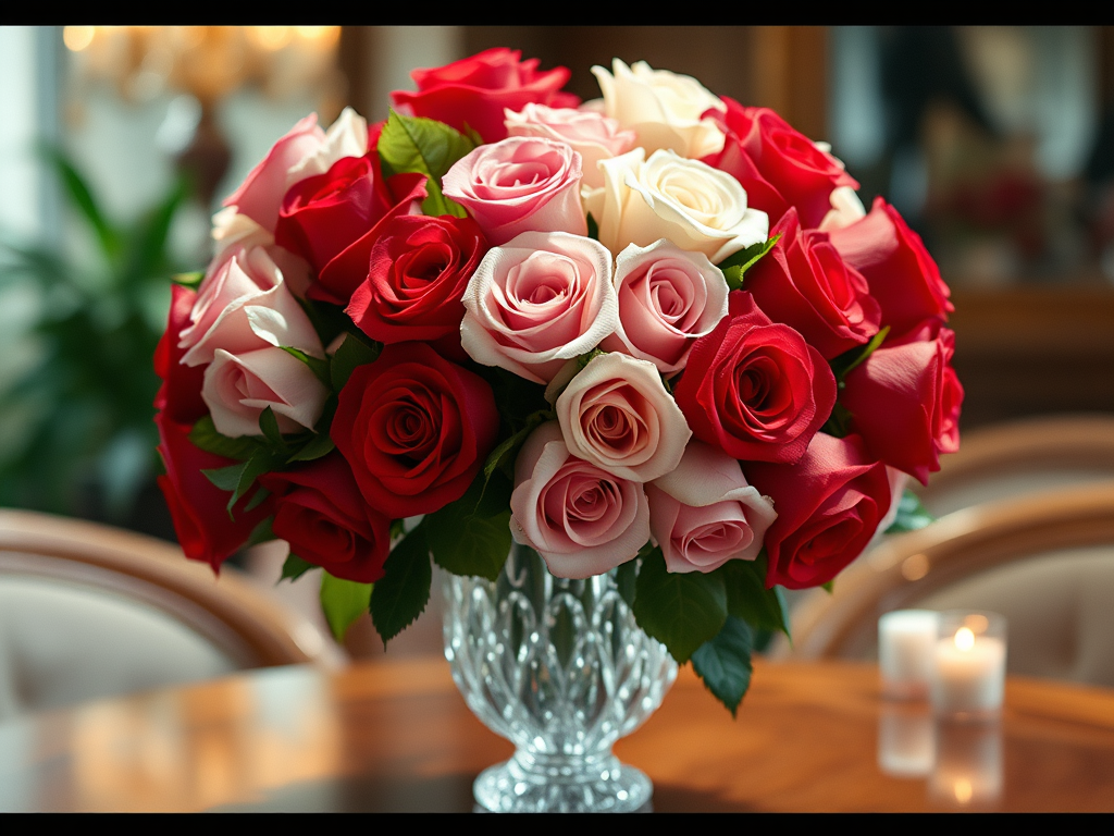 Red and pink Rose Arrangements Boca Raton