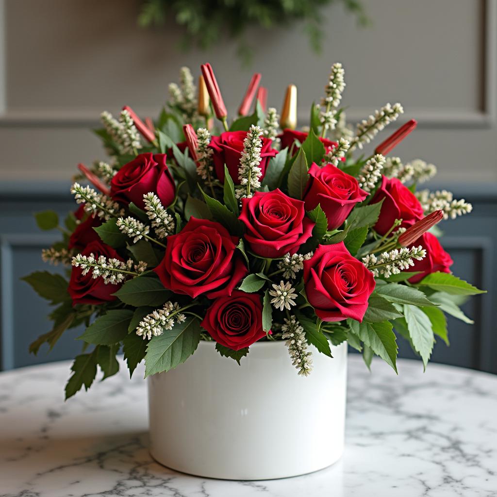 Christmas vibe dozen roses