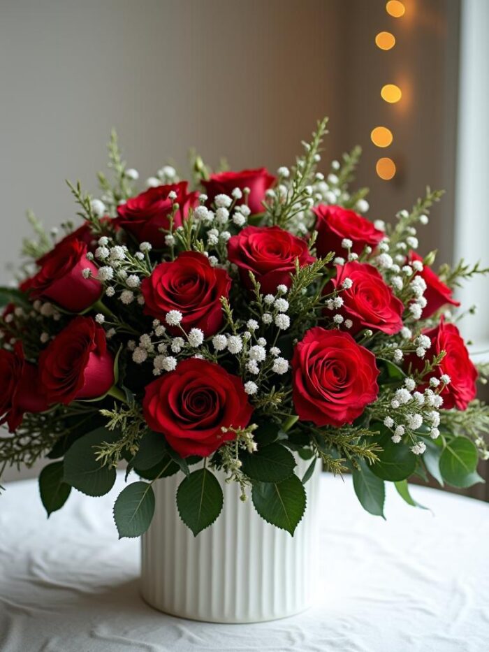 Yuletide: flower arrangement