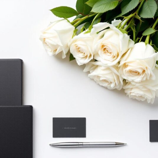 white roses arrangement for business gift(2)