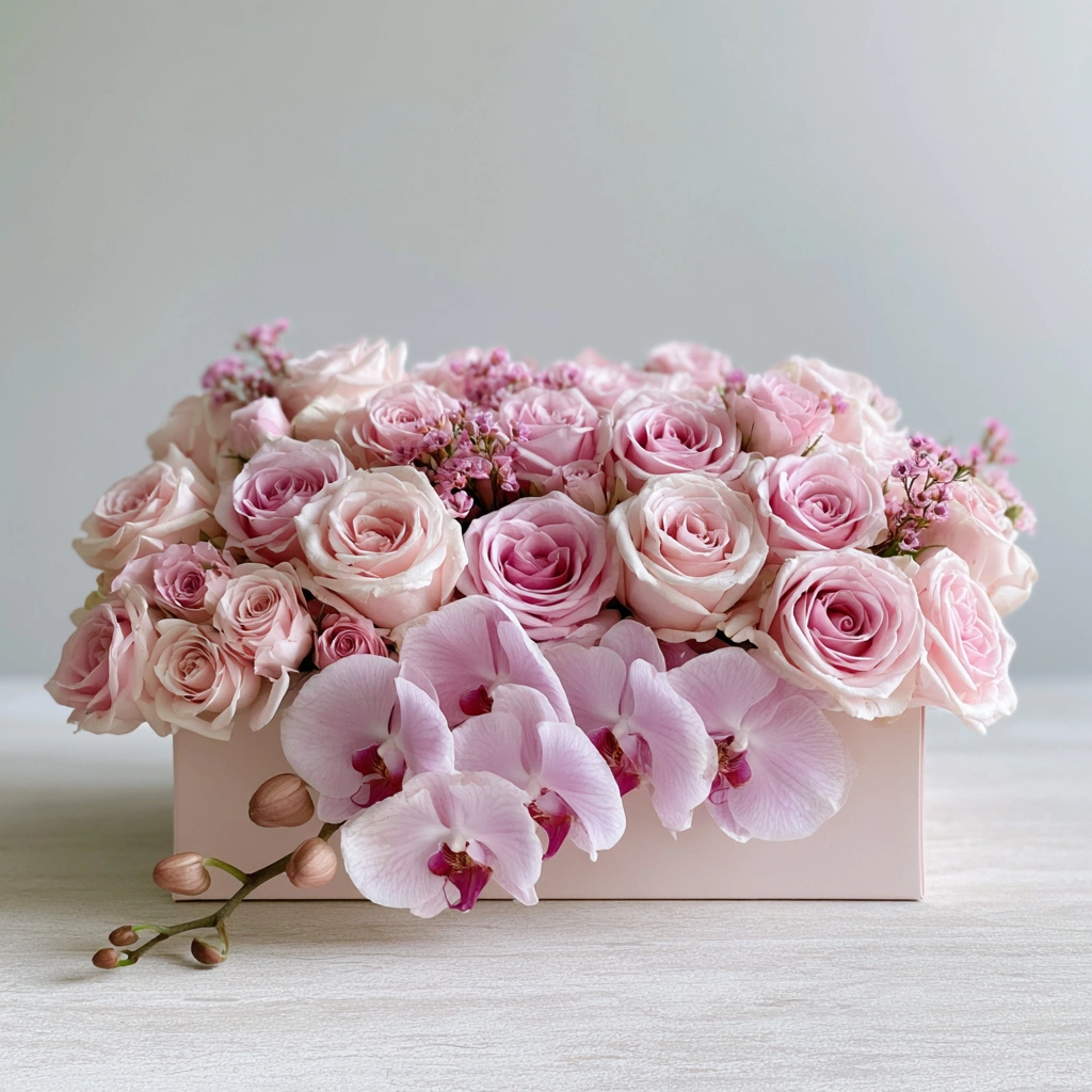 Roses and Phalaenopsis Orchids