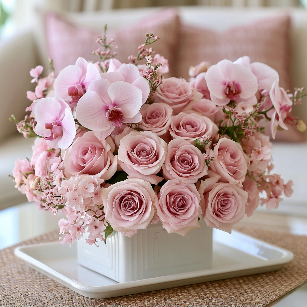 Roses and Phalaenopsis Orchids